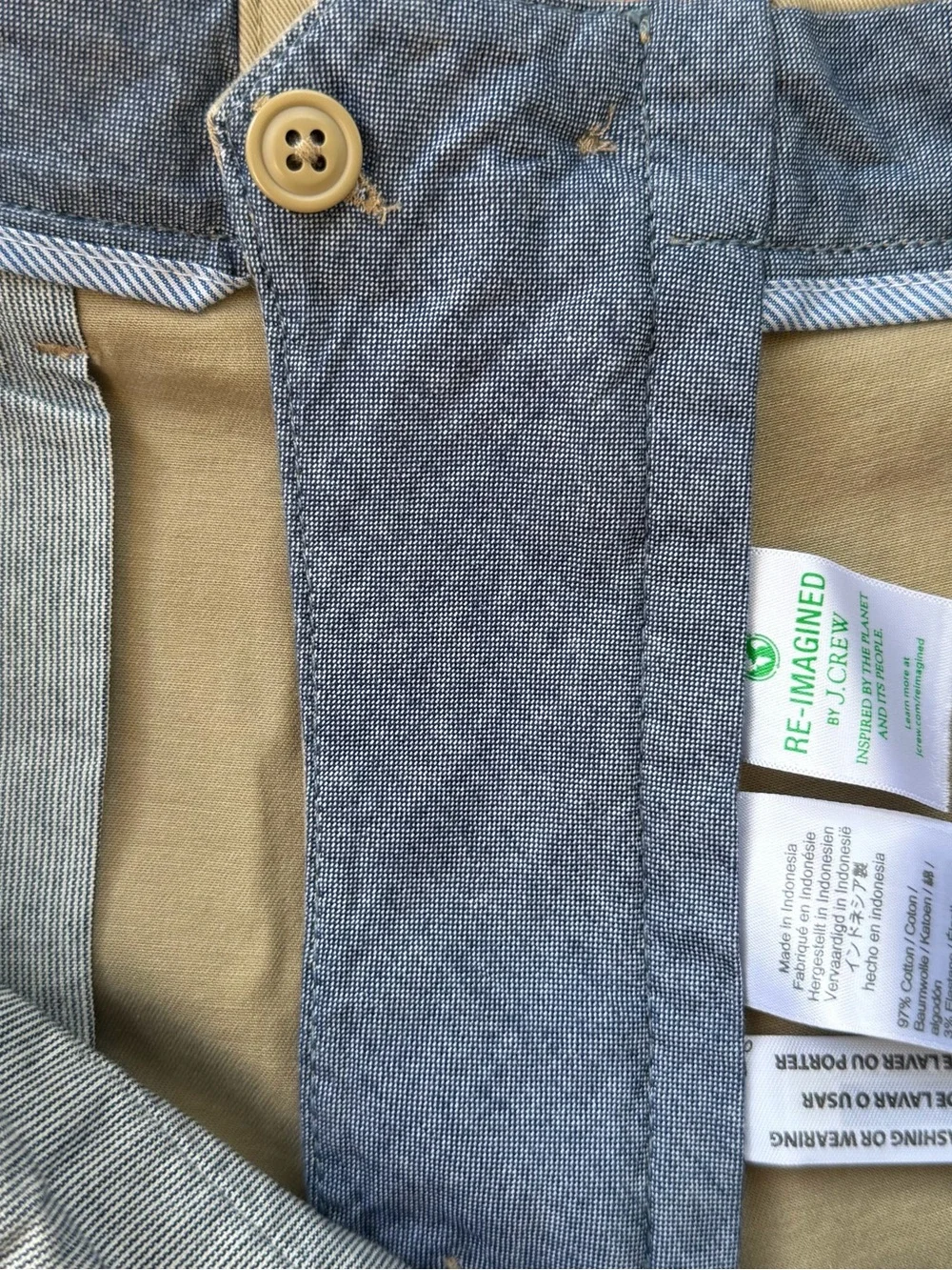 J. CREW Men’s 484 Slim Chino Pant Khaki Size 35 x 26.5